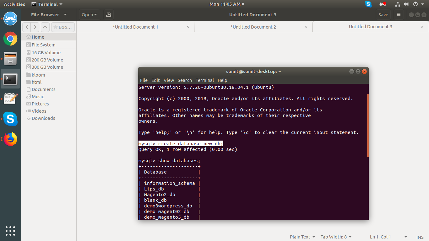 How To CREATE Database In MYSQL Using Terminal In UBUNTU Sumit s Blog